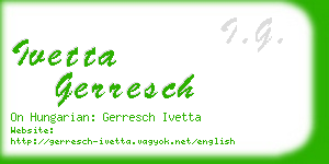 ivetta gerresch business card